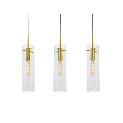 AFX Lighting - VSAP05MBLBLNR3 - Three Light Linear Pendant - Vista - Light Antique Brass