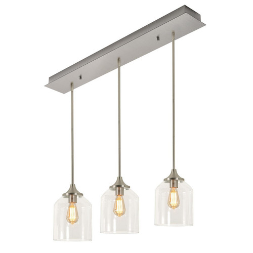 AFX Lighting - WMMP08MBSNLNR3 - Three Light Pendant - William - Satin Nickel