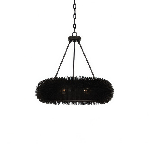 Varaluz - 569P06BL - Six Light Pendant - Urchin - Black