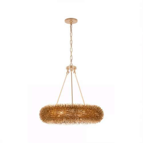Varaluz - 569P06GO - Six Light Pendant - Urchin - Gold