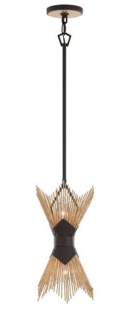 Varaluz - 570P02DBFG - Two Light Pendant - Aristocrat - Dark Bronze / French Gold