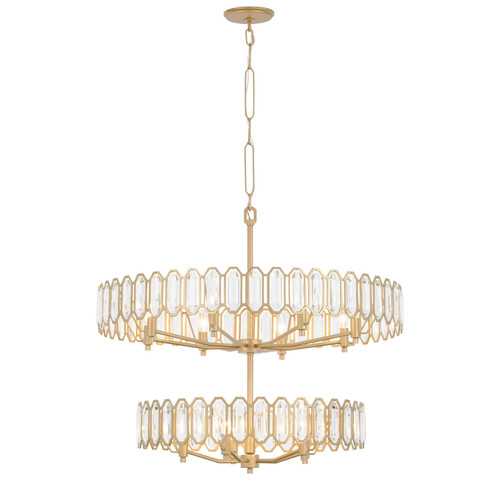 Varaluz - 572P13BK - 13 Light Pendant - Drama Club - Brass Kisser