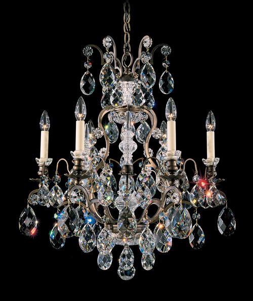 Schonbek - 3770-48R - Seven Light Chandelier - Renaissance - Antique Silver