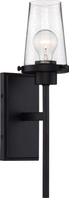 Nuvo Lighting - 60-6679 - One Light Wall Sconce - Rector - Aged Bronze / Clear Seeded