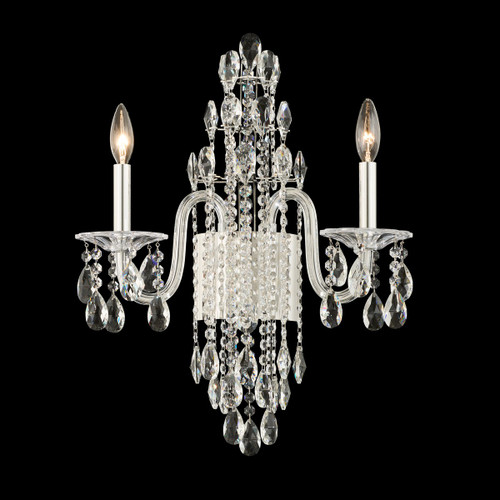 Schonbek - S93502-48R - Two Light Wall Sconce - Rainier - Antique Silver