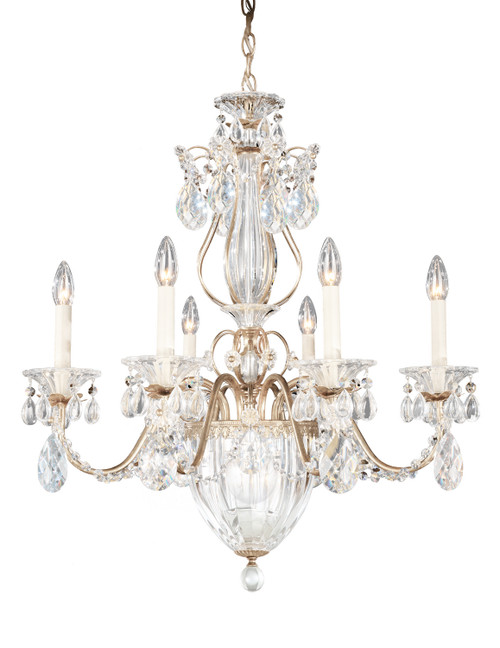 Schonbek - 1246-48R - Seven Light Chandelier - Bagatelle - Antique Silver