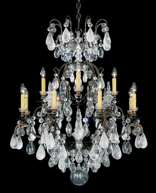 Schonbek - 3572-51OS - 13 Light Chandelier - Renaissance Rock Crystal - Black