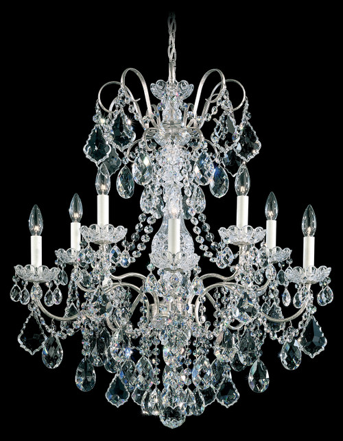 Schonbek - 3657-40R - Ten Light Chandelier - New Orleans - Polished Silver
