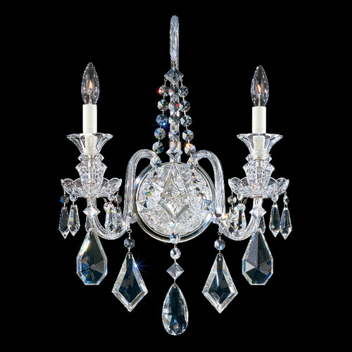 Schonbek - 5702CL - Two Light Wall Sconce - Hamilton - Polished Silver