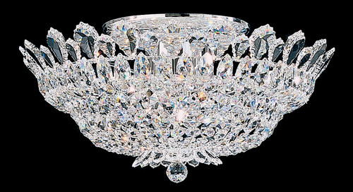 Schonbek - 5868H - Ten Light Semi-Flush Mount - Trilliane - Polished Stainless Steel