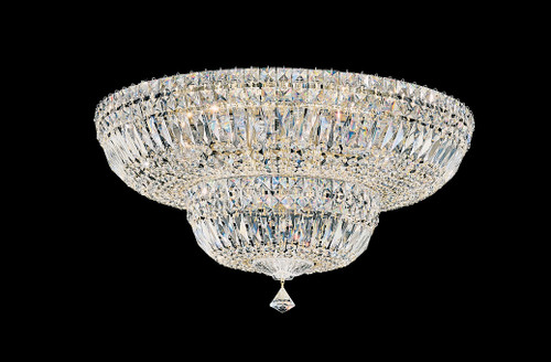 Schonbek - 5895-40O - 13 Light Semi-Flush Mount - Petit Crystal Deluxe - Polished Silver