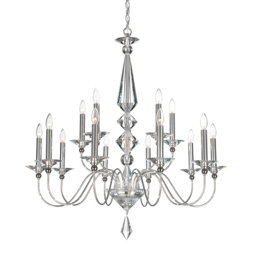 Schonbek - 9685-40CL - 15 Light Chandelier - Jasmine - Polished Silver