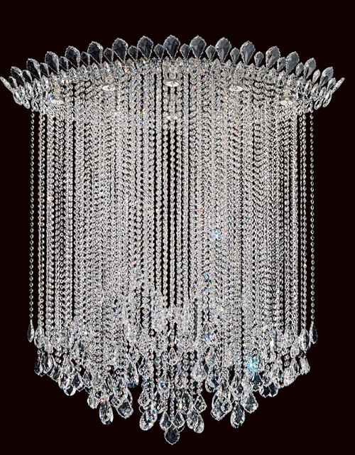 Schonbek - TR4803N-401R - Eight Light Semi-Flush Mount - Trilliane Strands - Polished Stainless Steel