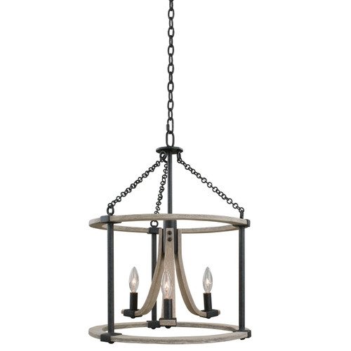 Kalco - 506651NI - Three Light Pendant - Middleton - Natural Iron