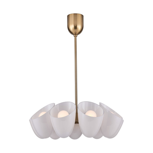 Kalco - 524355WBWT - Nine Light Chandelier - Cocoon - Winter Brass