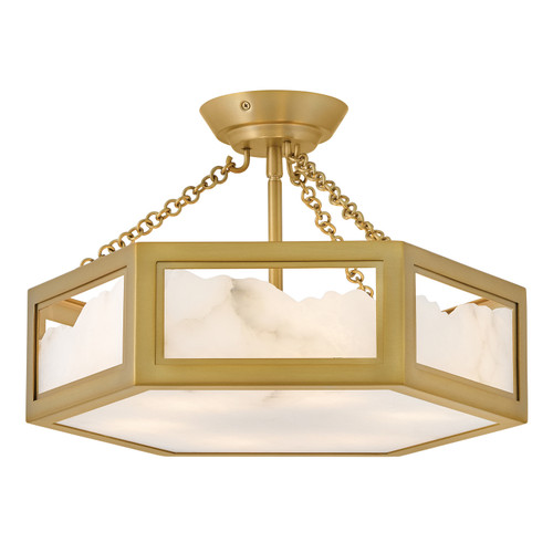Fredrick Ramond - FR41533LCB - LED Semi Flush Mount - Veleta - Lacquered Brass