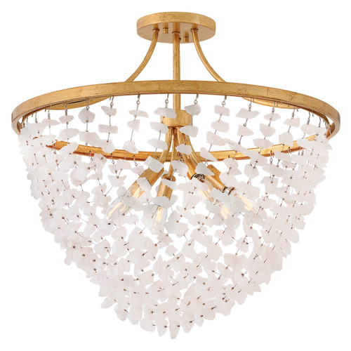Fredrick Ramond - FR41591DA - LED Semi-Flush Mount - Myra - Distressed Brass