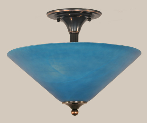 Toltec Lighting - 121-BC-415 - Two Light Semi-Flush Mount - Any - Black Copper