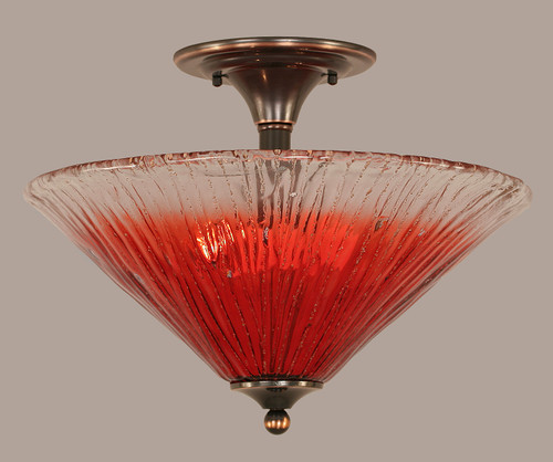 Toltec Lighting - 121-BC-716 - Two Light Semi-Flush Mount - Any - Black Copper