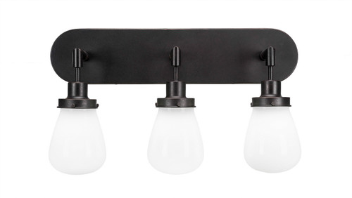 Toltec Lighting - 1233-DG-470 - Three Light Bath Bar - Meridian - Dark Granite