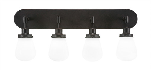 Toltec Lighting - 1234-DG-470 - Four Light Bath Bar - Meridian - Dark Granite