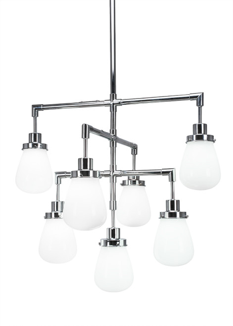 Toltec Lighting - 1239-CH-470 - Seven Light Chandelier - Meridian - Chrome