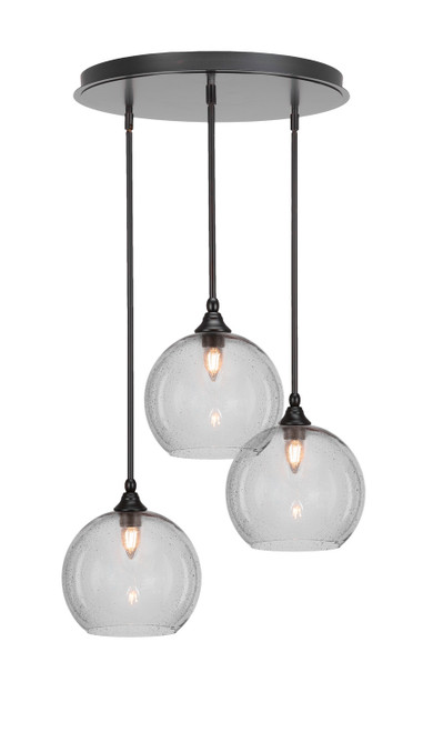 Toltec Lighting - 2183-ES-4350 - Three Light Pendalier - Empire - Espresso