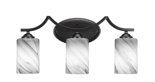 Toltec Lighting - 553-MB-3009 - Three Light Bath Bar - Zilo - Matte Black