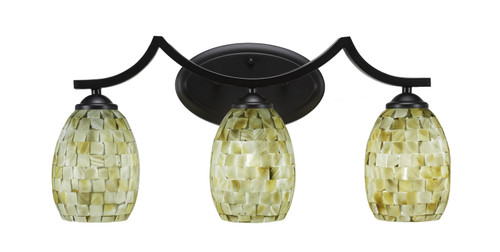 Toltec Lighting - 553-MB-406 - Three Light Bath Bar - Zilo - Matte Black