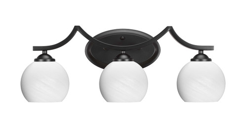 Toltec Lighting - 553-MB-4101 - Three Light Bath Bar - Zilo - Matte Black