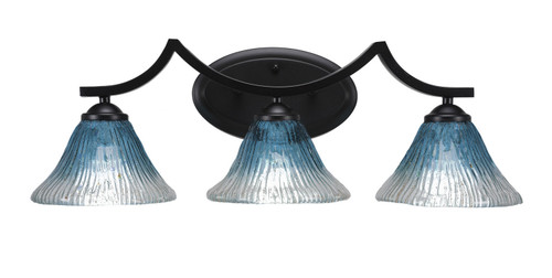 Toltec Lighting - 553-MB-458 - Three Light Bath Bar - Zilo - Matte Black