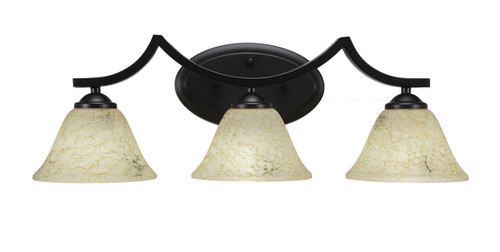 Toltec Lighting - 553-MB-508 - Three Light Bath Bar - Zilo - Matte Black