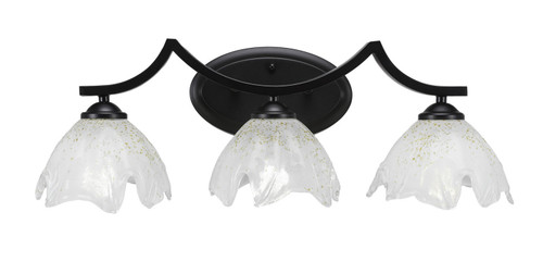 Toltec Lighting - 553-MB-755 - Three Light Bath Bar - Zilo - Matte Black