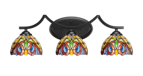 Toltec Lighting - 553-MB-9445 - Three Light Bath Bar - Zilo - Matte Black