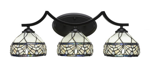 Toltec Lighting - 553-MB-9485 - Three Light Bath Bar - Zilo - Matte Black