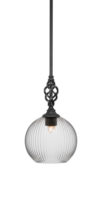 Toltec Lighting - 80-MB-4670 - One Light Mini Pendant - Eleganté - Matte Black