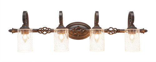 Toltec Lighting - 164-DG-300 - Four Light Bath Bar - Eleganté - Dark Granite
