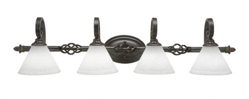 Toltec Lighting - 164-DG-312 - Four Light Bath Bar - Eleganté - Dark Granite