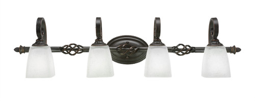 Toltec Lighting - 164-DG-460 - Four Light Bath Bar - Eleganté - Dark Granite