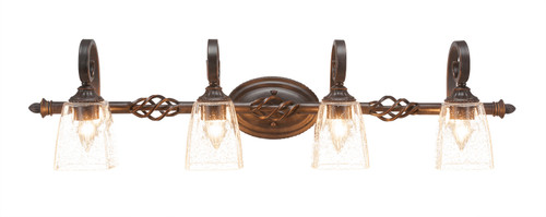 Toltec Lighting - 164-DG-461 - Four Light Bath Bar - Eleganté - Dark Granite