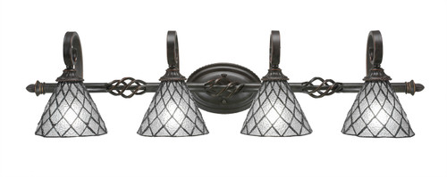Toltec Lighting - 164-DG-9185 - Four Light Bath Bar - Eleganté - Dark Granite