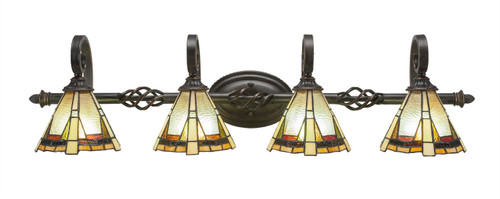 Toltec Lighting - 164-DG-9345 - Four Light Bath Bar - Eleganté - Dark Granite