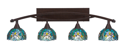 Toltec Lighting - 174-BRZ-9925 - Four Light Bath Bar - Bow - Bronze