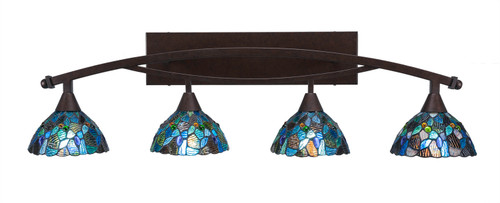 Toltec Lighting - 174-BRZ-9955 - Four Light Bath Bar - Bow - Bronze