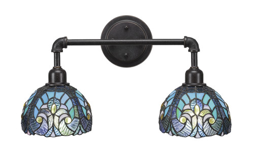 Toltec Lighting - 182-DG-9925 - Two Light Bath Bar - Vintage - Dark Granite