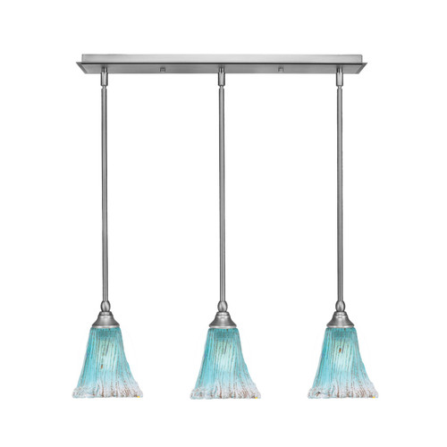 Toltec Lighting - 25-BN-725 - Three Light Linear Pendalier - Any - Brushed Nickel