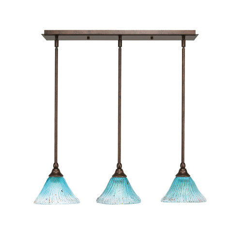 Toltec Lighting - 25-BRZ-458 - Three Light Linear Pendalier - Any - Bronze