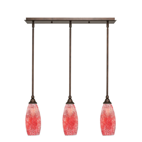 Toltec Lighting - 25-BRZ-5066 - Three Light Linear Pendalier - Any - Bronze