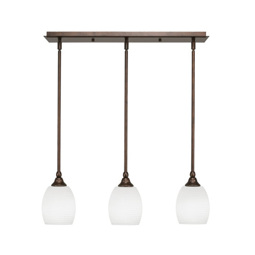 Toltec Lighting - 25-BRZ-615 - Three Light Linear Pendalier - Any - Bronze