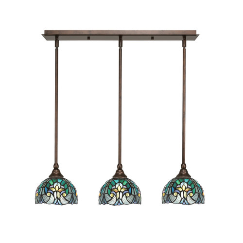 Toltec Lighting - 25-BRZ-9925 - Three Light Linear Pendalier - Any - Bronze
